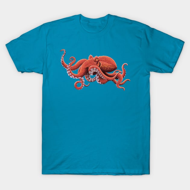 Giant Pacific Octopus T-Shirt by Hell Creek Studios